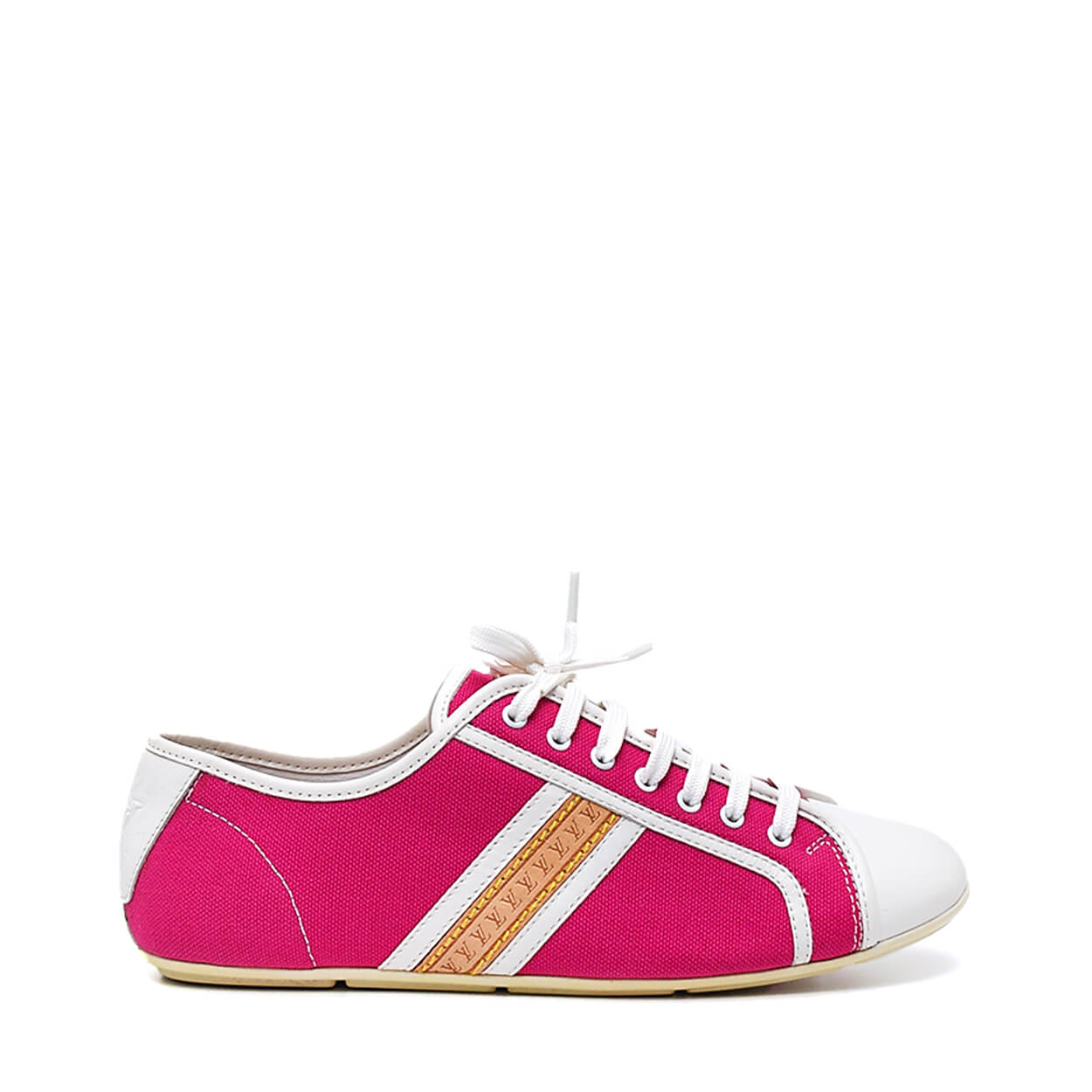 Louis Vuitton - Pink&White Canvas Vintage Sneakers 37